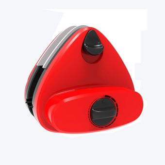 Magnetic Window Cleaner, Triangle Shape Double-Side Magnetic Window Cleaner Glass Wiper ABS Plastic Anti-Rust Cleaning Brush,Red 5~28mm