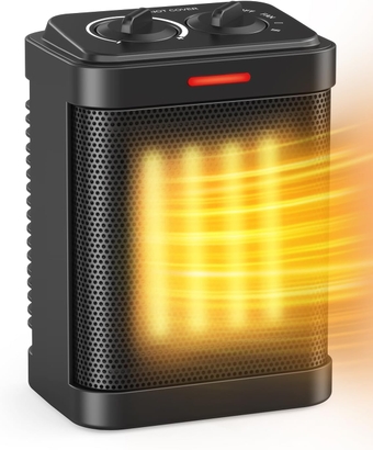 Small Space Heaters for Indoor Use, 1000W/700W Mini Space Heater with Thermostat, Multiple Protection, Personal Space Heater Safety Heating for Office Home