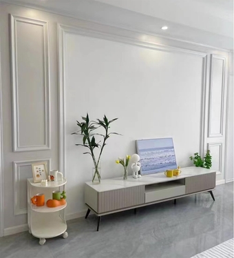 Wall Molding Trim, Peel and Stick Flexible Trim, Self-Adhesive Decorative Strips, DIY 3D Inside Corner Trim for Home Décor Ceiling Cabinet Door Mirror Frame, 10ft, White