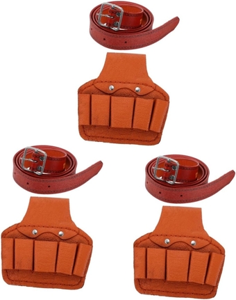 3 Pcs Electrician Leather Case Tool Belt Bag Electrician Tool Holder Tool Bag Duty Belt Para De Hombre Maintenance Tool Waist Bag Man Storage Belt Multifunction