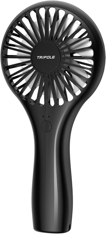 Handheld Mini Fan Battery Operated Small Personal Portable Fan Speed Adjustable USB Rechargeable Fan for Kids Girls Women Men Home Office Indoor Outdoor Travelling, Black
