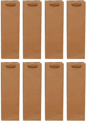 24pcs Kraft Wine Bottle Bag Drinks Paper Bag Wine Bottle Tote Wine Gift Bags with Handles Brown Paper Bags Christmas Wine Gift Bags Kraft Wine Tote Bags Small X5 Bottled