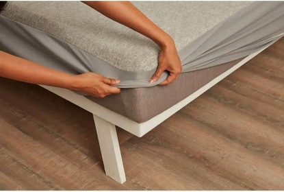 Water Proof Terry Cotton Mattress Protector 78"x60" - Queen Size, Grey