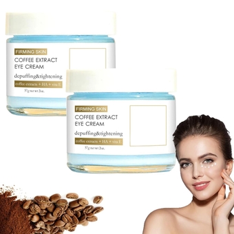 2Pcs Caffeine Eye Cream for Dark Circles and Puffiness,The_Phix Caffeine Eye Cream, Caffeine Anti-Wrinkle Stay-Up Late Eye Cream, Caffeine Eye Cream Reduce Wrinkles and Fine Lines,Bags under eyes