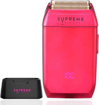 Crunch Mens Foil Shaver STF602 (150 Minute Run Time) Men's Electric Razor | Waterproof Shaver for Short Hair or Stubble, Barber Use | Pink