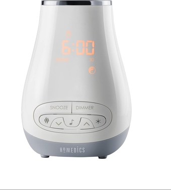 White Noise Sound Machine for Baby, Kids or Adults with Essential Oil Diffuser, 6 Soothing Sleep Sounds, Bluetooth Speaker, Night Light and Digital Alarm Clock