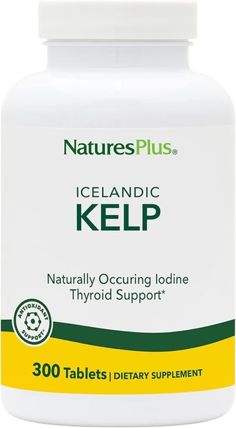 Natures IcelAndic Kelp - 150 mcg Iodine; 150 mg Kelp- 300 Vegetarian Tablets - Natural Iodine Supplement - Gluten-Free - 300 Servings