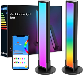 Bluetooth Smart Light Bars, RGB Light Bars with 20 Scene and Music Sync Modes, Mood Light, Ambient Lighting Gaming Lights for Room Decor(NO Support Alexa)