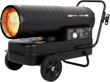 135,000 BTU Forced Air Kerosene Heater, Portable Torpedo Space Heater with Movable Wheels, Thermostat Control, Overheat Protection for Jobsite, Garage, Outside, CSA Certified
