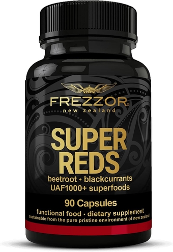 Super Reds Capsules with UAF1000+, All-Natural New Zealand Red Superfood Energy, Essential Red Fruits Veggies& Beets, Antioxidants, Enzymes, Energy Supplements, 90 Capsules, 1 Bottle