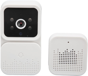 Wireless Doorbell Camera, WiFi Video Doorbell with Chime, Home Security Front Door Camera with 2 Way Audio, Night Vision, Real Time Alert, APP Control, 2.4G WiFi, 400mAh Battery
