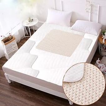 Reusable Incontinence Bed Pads，Cotton Bed Pads Washable Waterproof，Toddler Mattress Protector for Adults，Elderly and Kids (34*36 inch)