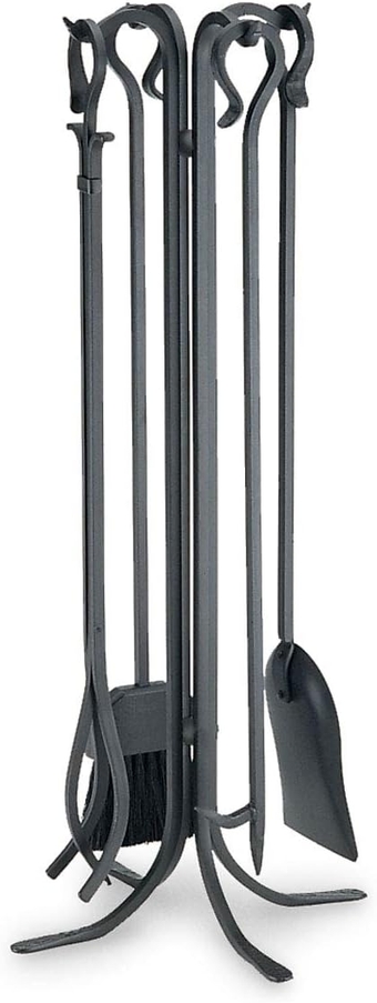 18002 5 Piece Forged Hearth Tool Set - 33" Tall Black