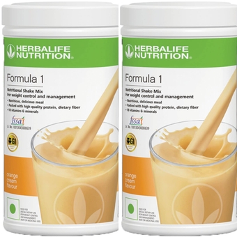 Nutrition Formula 1 Nutritional Shake Mix - (Orange Cream, Orange Cream) 500 Grams Each - Pack of 2 -  Shake -  Meal Replacement -  Protein Powder -  Weight Loss