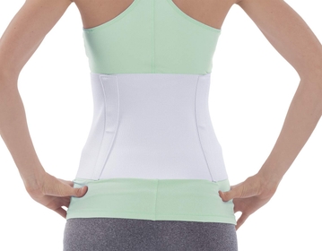 Tapered Abdominal Binder - Firm Compression Wrap - Breathable Stomach Support Post Injury or Surgery - With Contoured Body-Specific Design - 36-42 Inch