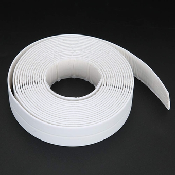 Weatherproofing,22mm White PE Kitchen Bathroom Gaps Sealing Strip Stovetop Toilet Sticker Tape