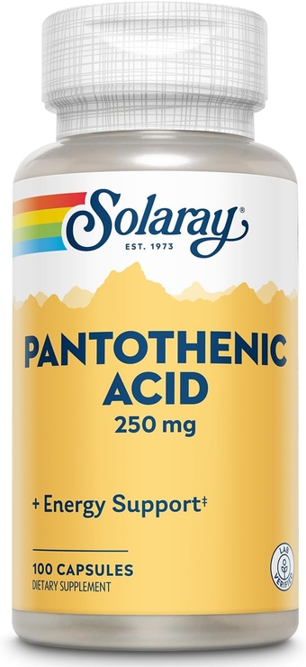 Pantothenic Acid 250mg | Vitamin B5 | Energy Metabolism, Hair, Skin, Nails & Digestive Support | 100CT