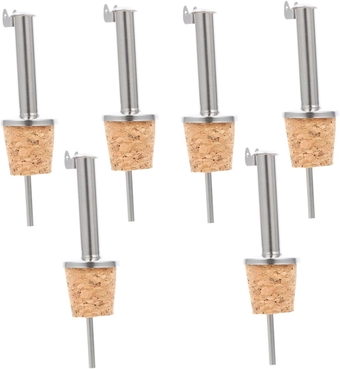 6Pcs wine bottle cork wine pourers bottle stoppers inflatable suit glass wine bottles measured pourer tip jar Cocktail Dispensers Wine Stopper and Pourer alloy supplies tool