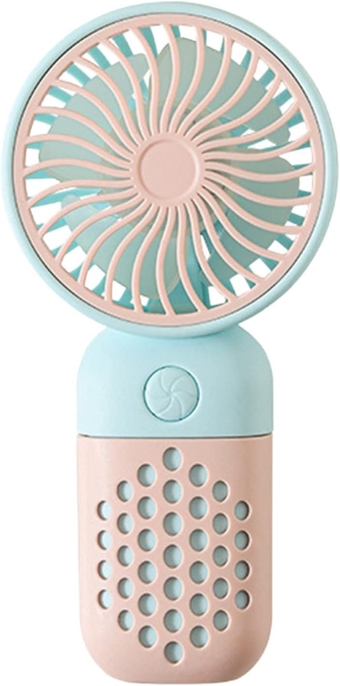 New Handheld Fan Student Portable USB Rechargeable Silent Mini Pocket Fan Suitable For Travel/Work/Makeup/Office Oscillating Table Fan Retro (B, One Size)
