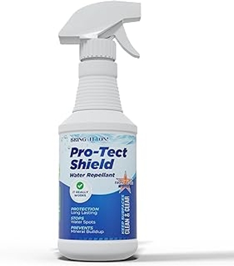 Protect Shield Shower Door Water Repellent | Eliminate Hard Water Buildup on Tile and Grout, Glass, Fiberglass...