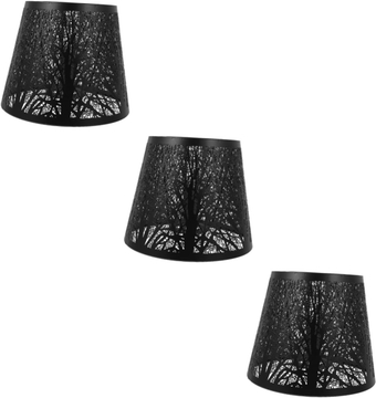 3 Pcs Wrought Iron Lampshade Table Lamp Shade Pendant Light Cover Accessory Floor Lamp Shade Replacement Lamp Shades Pendant Light Shade Gothic Night Light To Weave E27
