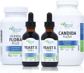 Mountain Meadow Herbs Total Yeast Detox Package: Yeast Cleanse for Women for Digestive Health, Clearer Skin, Enhanced Energy & More with Dual Herbal Formulas & Probiotics