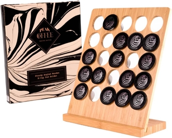 K Cup Holder - 25 Pod Storage K Pod Holder & K Cup Rack | Countertop K Cup Organizer | Sustainably Sourced K Pod Storage | Space Saving, Easy to Use KCup  Pods Holder