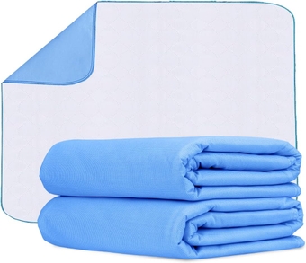 Incontinence Bed Pads (Pack of 2) Washable Pee Pads for Adults, Kids & Pets - Highly Absorbent Pads, 18x24 inches Bed Pads Washable Waterproof Pads for Bed, Reusable Bed Pads & Underpads