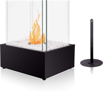 &  Tabletop Fire Pit, Ethanol Table Top Firepit, Tabletop Fireplace for Indoor& Garden