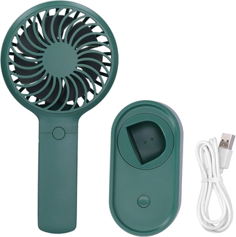 90° Oscillating USB Charging Electric Fan, Low Noise 3 Speed Adjustment Desktop Fan, Compact Portable Fan for Home Office Travel (Green)