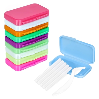 Orthodontist Wax Brace Wax Flavored 10 Pack, Dental Ortho Dots Wax Strips for Aligners, Braces Wearer, Brackets, Invisible-lingers, 10 Fruit Smell