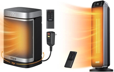 Space Heater, 2022 Upgraded for Bathroom and Indoor, Portable 1500W, 12h Timer & 24'' Space Heater, 10ft/s Fast Quiet Heating Portable Electric Heater with Remote, 3 Modes Black