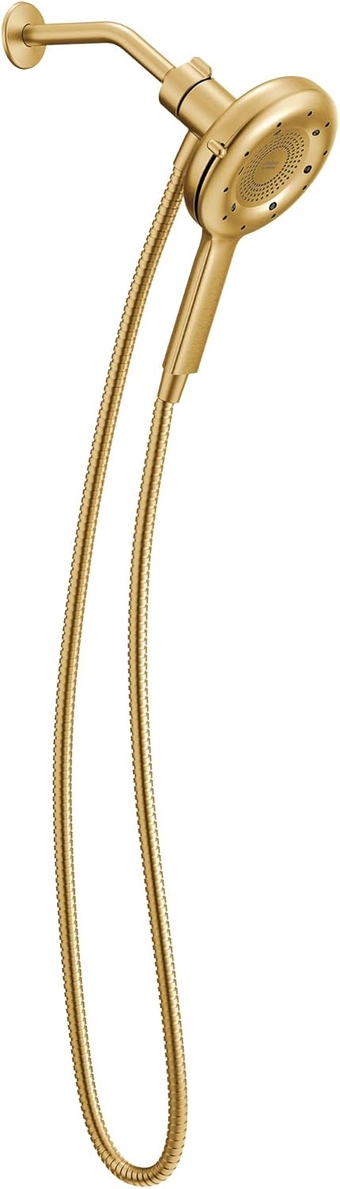 N400H0BG Quattro Handheld Four Unique Shower Experiences and Magnetix Dock, Brushed Gold