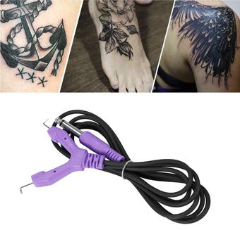5 Color 1.8M Silicone Tattoo Clip Cord, Tattoo Machines Power Supply Line For Tattoo Machines Power Supply Line, Heavy Duty Soft, Durable Connection Hook Line For Artists [Pink]