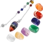 7 Charkra Stones+7 Chakra Bullet Pendulum