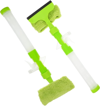 2pcs Window Washing Equipment Tile Tools Glass Water Shower Microfiber Window Washer Cleaner Tile Cleaner Tile Water-Jet Wiper Glass Door Pp Cleaning Utensils