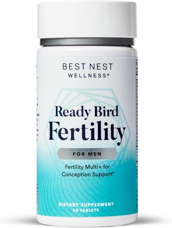 Ready Bird Men's Fertility Vitamins for Conception, Mens Prenatal Vitamins, Male Fertility Supplements, Prenatal for Men for Conception, 30 Ct