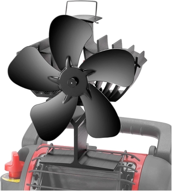Wood Stove Fan Heat Powered, Large Size Fireplace Fan for Heaters Gas/Pellet/Wood Burning Stove Top, Thermal Fan Non Electric Eco Fan with Bracket, Camping/Picnic/Outdoor/Indoor Use
