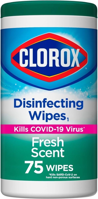 Disinfecting Wipes, Bleach Free Cleaning Wipes, Fresh Scent, 75 Count (Package May Vary)