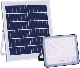 Street Lighting IP67 Waterproof Solar Flood Light 200W High Power LED Flood Light 176 LEDs Outdoor Flood Light for Pool Courtyard Street Lighting 5V 18W Solar Panel with Remote Control