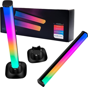 Smart Light Bars, RGBIC Smart LED Light Bars with Scene Modes and Music Modes, Bluetooth Color Light Bar for TV, Movies, PC, Room Decoration