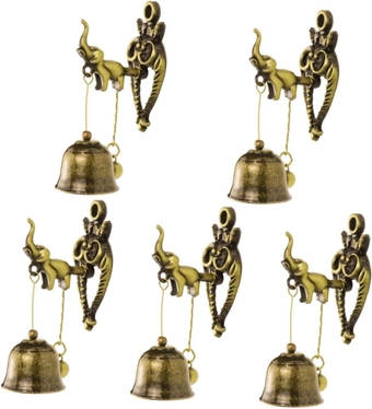 5pcs Accent Wall Bells Metal Trim Dinner Bells for Outside Vintage doorbell Farmhouse Dinner Bell Rustic Halloween Decor Classic Door Bell Dinner Party Ornament Zinc Alloy login