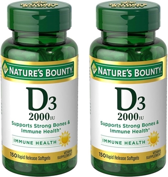 Vitamin D, Supports Immune Health & Bone Health, 2000IU Vitamin D3, 150 Softgels,150 Count (Pack of 2)