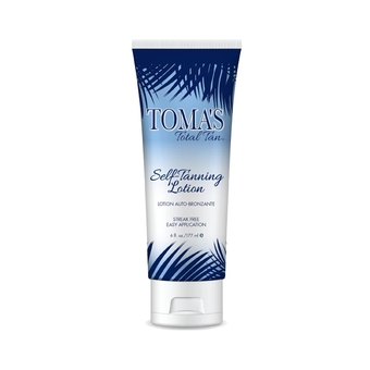 Toma's Total Tan Self-Tanning Lotion |Instant, Dark, Natural-Looking Sunless Tan |No-Orange, Streak-Free Application Last 40% Longer |Beautiful, Bronze Glow Works On All Skin-Tones |Cruelty-Free|6 oz