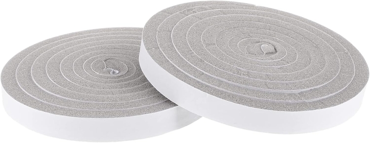 2 Rolls Door and Window Seal Strip Silicone Door Sealing Tape car Door Seal Window Foam Tape Sliding sash Sealer Window Sealing Tape Weather Glass Tape White Wardrobe Sponge Indoor