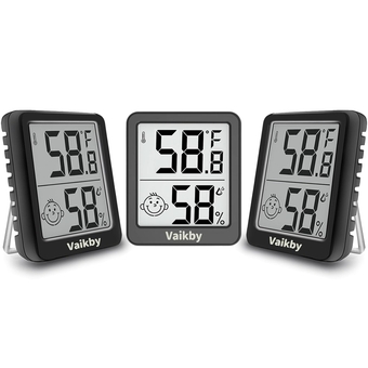 Indoor Humidity Meter Hygrometer 3Pack, Room Thermometer for Accurate Room Temperature Monitor, Digital Hygrometer with Indoor Thermometer for Home, Baby Nursery, and Humidity Sensor Enhanced Comfort