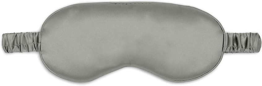 - 100% Pure 22 Momme Silk Sleep Eye Mask - Luxurious, Smooth and Ultra Soft Comfortable Sleeping Mask with Silk Covered Strap, Blocks Light for Deep, Full Night's Sleep - Silver