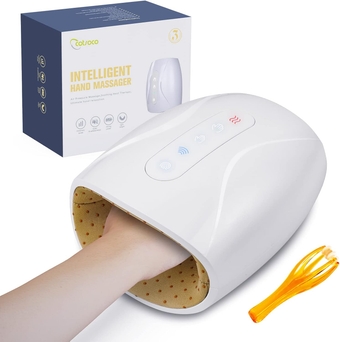 Electric Hand Massager with Heat, 3 Levels Cordless Accupressure Massager with Air Pressure Compress for Arthritis, Palm Massage, Finger Numbness Coldness Relief, Gifts for Parents and Women