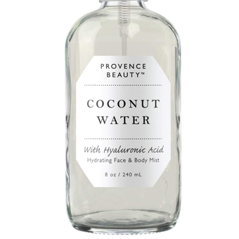 | Face & Body Mist Spray - Hydrating Coconut Water With Moisturizing Hyaluronic Acid | Instant Cooling, Conditoning, Hydrating | 8 FL OZ