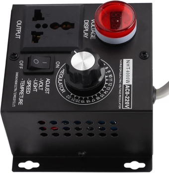 4000W SCR Electronic Voltage Regulator, Zero Delay, Protection, Flame Retardant Metal Casing, Wide Application, for Electric Stove, Water Heater, Fan Speed Regulation (US